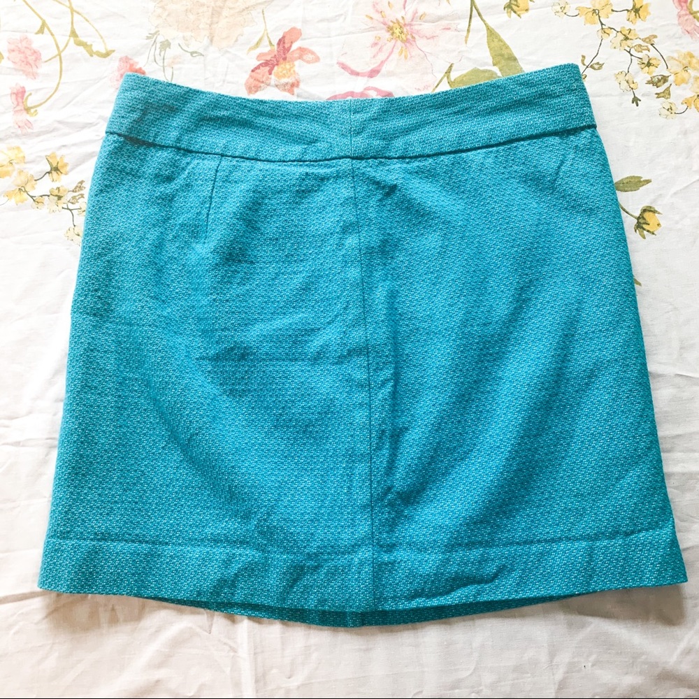 Banana Republic Turquoise Tweed Pencil Skirt 10